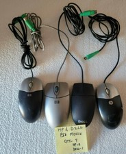 LOT OF 4 HP Compaq PS/2 Mouse 2-Button Scroll Wheel Wired