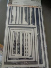 Basic Grey Rub-Ons Transfers Photo Edges Scrapbook Cards Embellishments