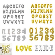 Jumbo Gold or Silver 42inch Letter Balloon Birthday Wedding Foil Big Large
