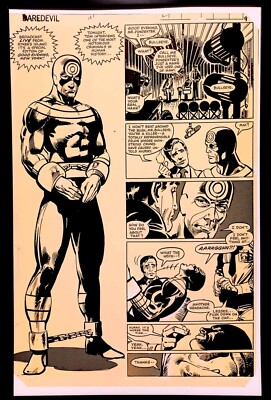 Daredevil #181 pg. 7 by Frank Miller 11x17 FRAMED Original Art Poster Print
