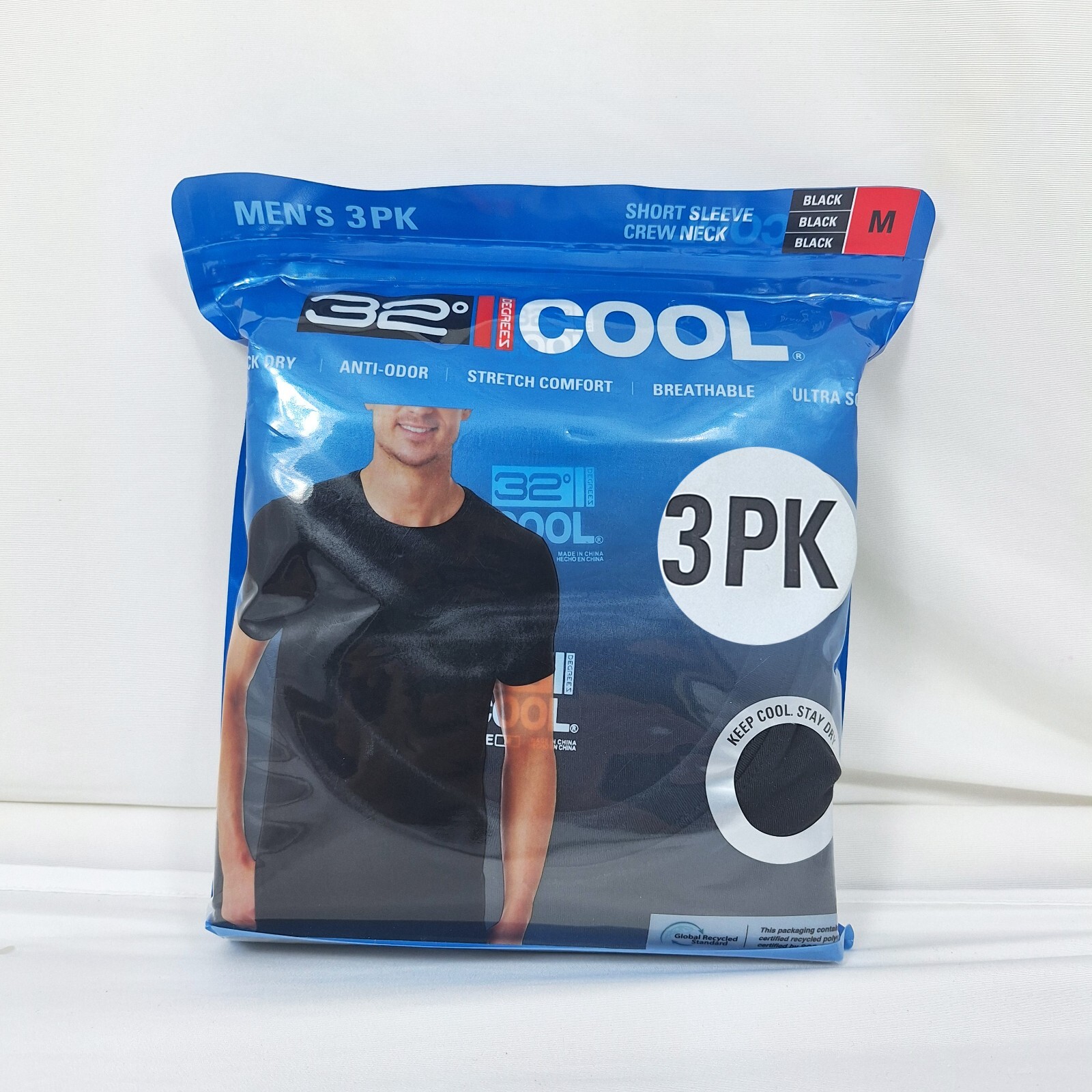 32 Degrees Men's Cool Tee 3-Pack