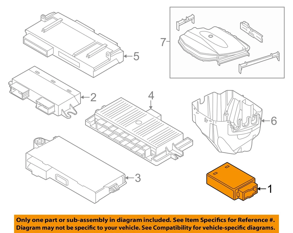 Б/у модуль управления тормозом прицепа подходит: 2011 Bmw X5 буксировочный контроль от 3/09 Gra - Изображение 3 из 4