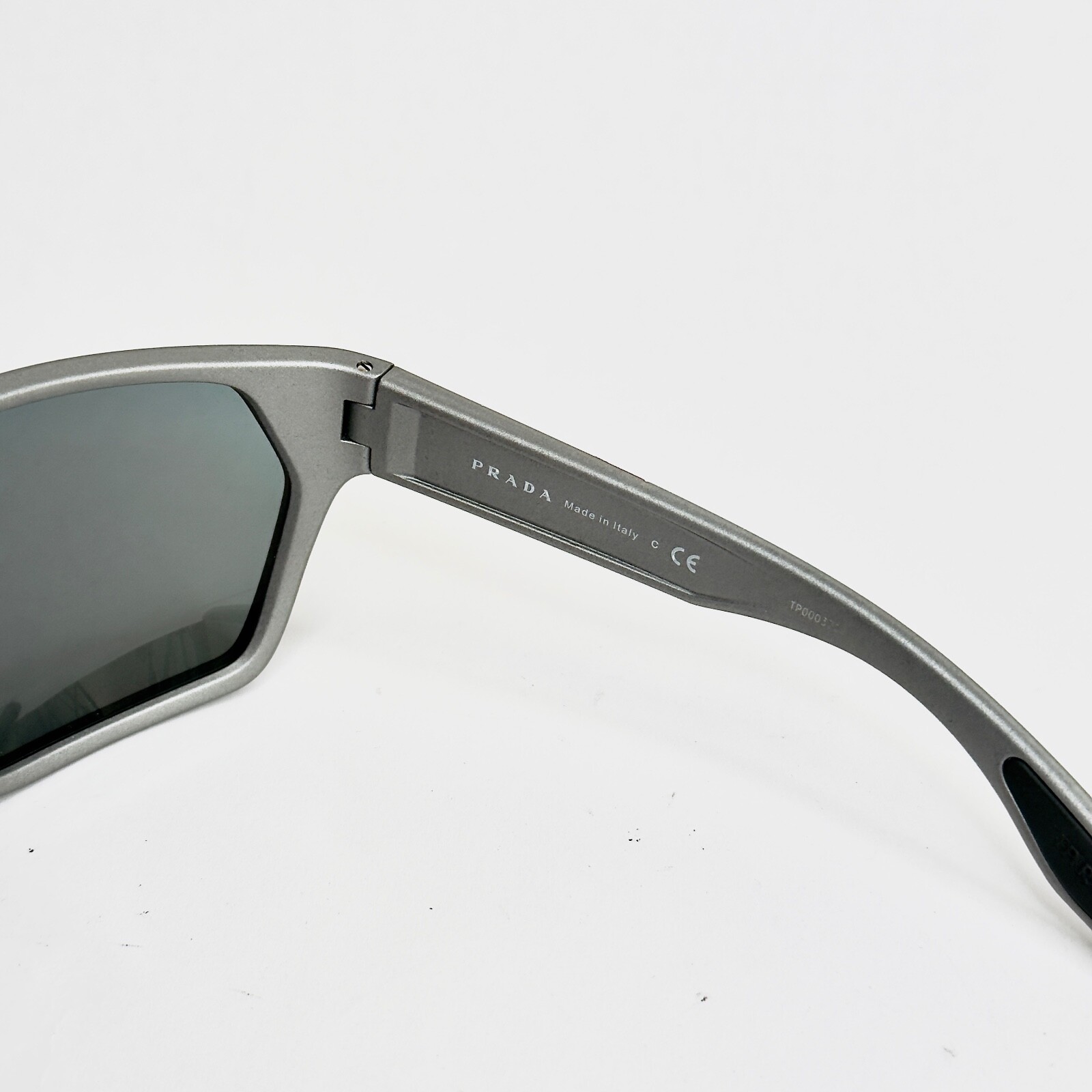 PRADA LINEA ROSSA ACTIVE 08U Silver Red Mirrored Sport Sunglasses PS08US Wrap image 3