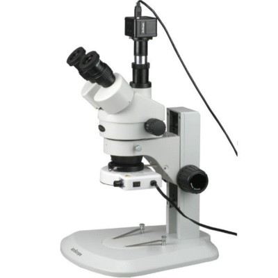 AmScope 3.5X-180X Zoom Stereo Microscope + 80-LED Light + 8MP Camera