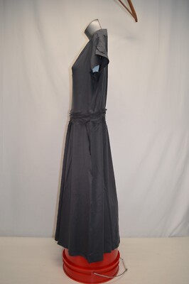 NWT Quince Tencel Jersey Ruched Waist Carbon Grey Dress Size Large | eBay
