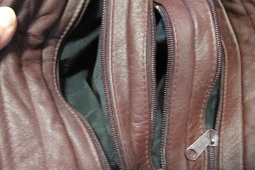Maroon Genuine Leather Multi-Compartment Shoulder Bag Made In Mexico NWT - Picture 8 of 8