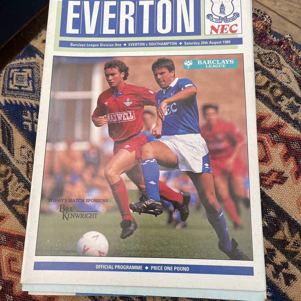 Everton V Southampton 26/08/89 UK