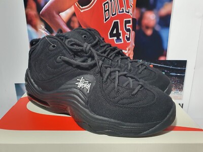 Nike Air Penny 2 x Stussy Black Men's UK 8.5 EUR 43 (DQ5674 001