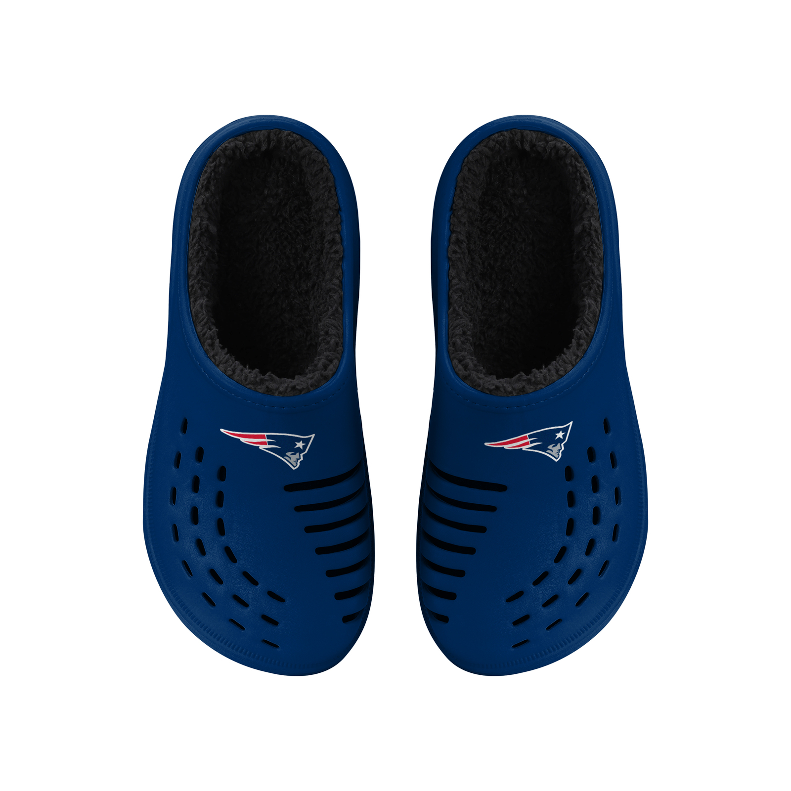 Мужские сабо с большим логотипом FOCO NFL New England Patriots на подкладке из шерпа