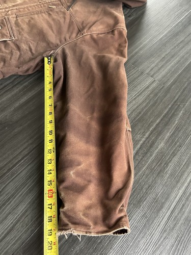 Carhartt Detroit Hooded Chore Jacket Brown CKB Flannel Lined Mens 2XL Full ZIP - Picture 15 of 19