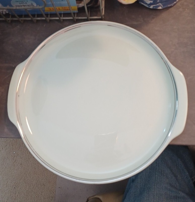 1950’s MCM Universal Pottery BALLERINA Ware Mist Mint Blue Green SERVING PLATTER