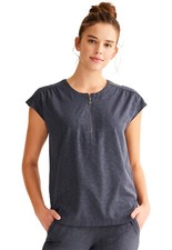 Scrubs Women's Healing Hands Purple Label HH602 Jacquard Jayden Top Pewter PEWTE