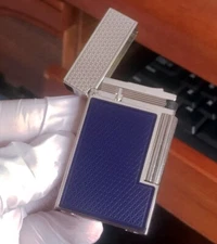 For Memorial S.T Dupont Lighter PING Sound Gas Refillable Brushed/Adapter LL-D20