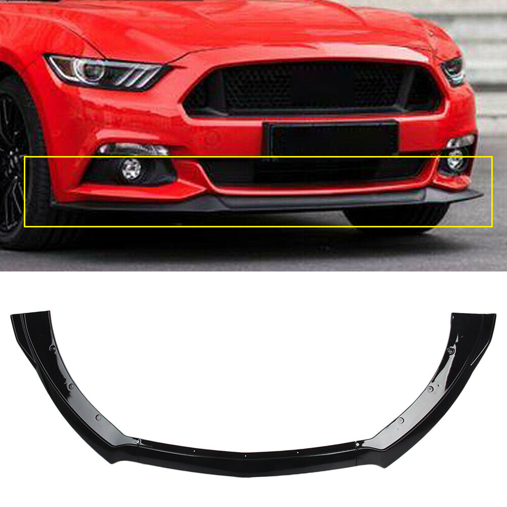 Black Front Bumper Lip Spoiler for 2015-2017 Ford Mustang