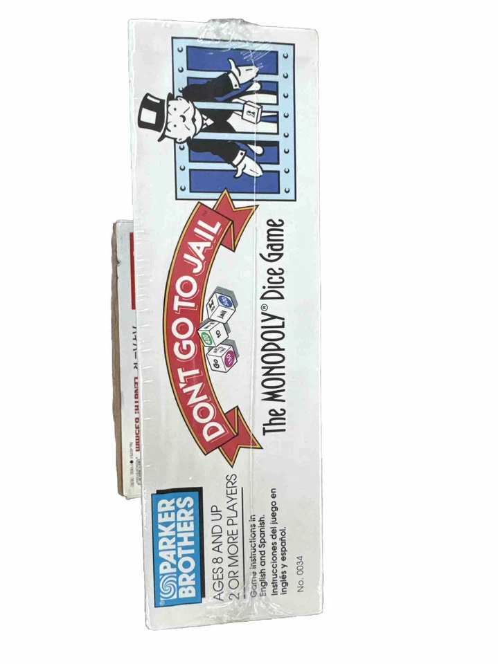 Don't Go to Jail The Monopoly Dice Game 1991 No.0034 New - Image 2 of 4