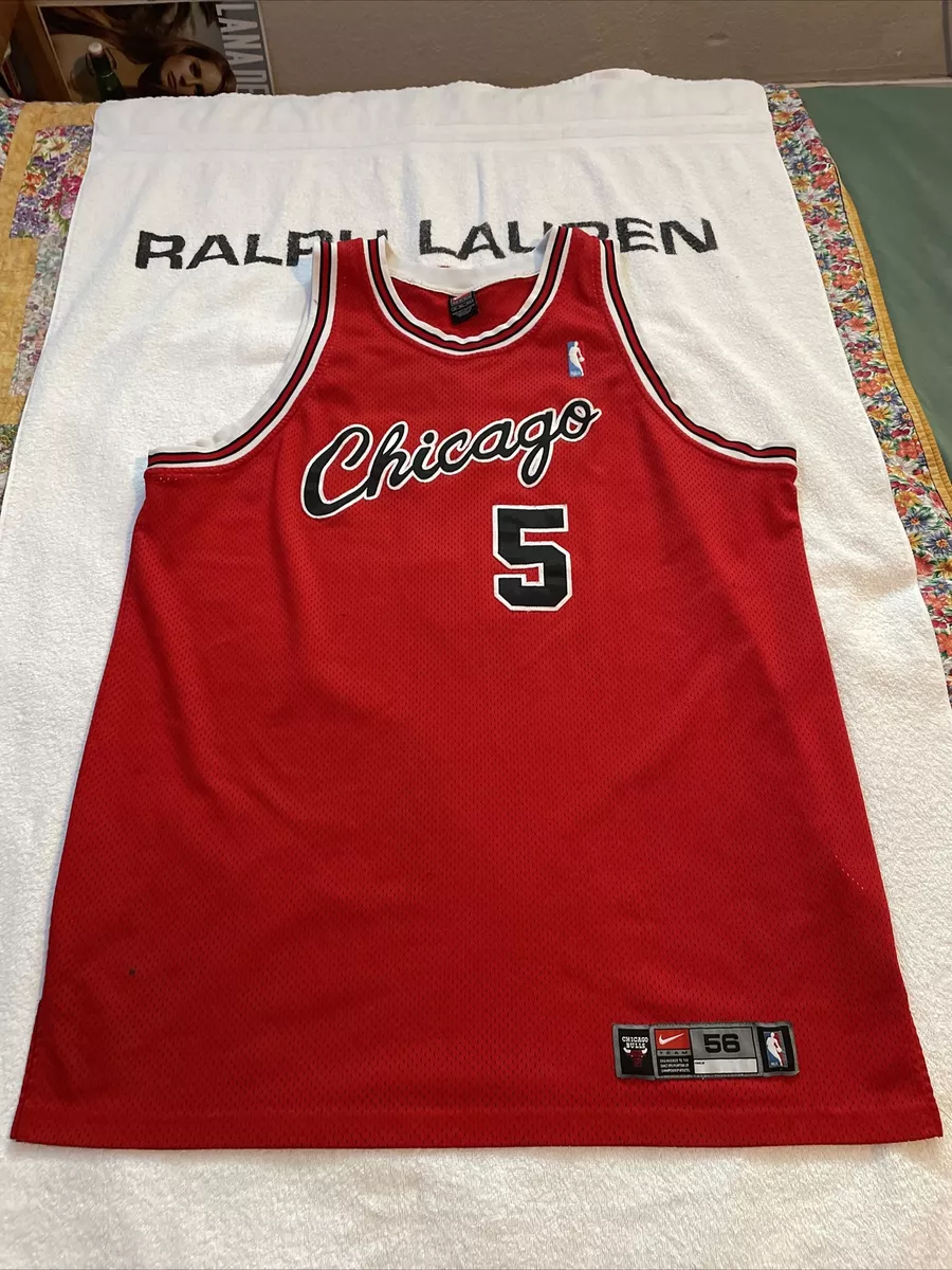 Vintage Jalen Rose Chicago Bulls Authentic Jersey Men Size 56 3XL Sewn