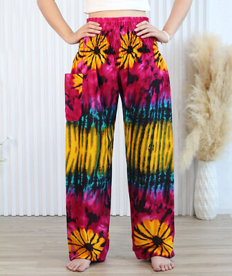 New Ladies Harem Pants Baggy Bohemian Boho Hippie Aladdin Yoga Trousers HTD