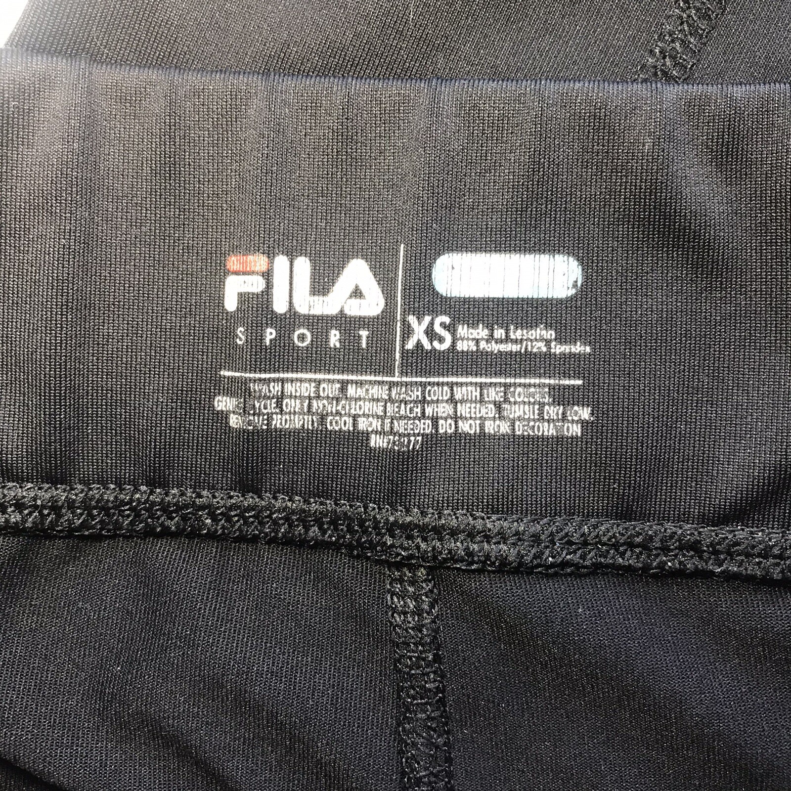 Leggings donna FILA taglia XS corti cropped neri allenamento atletico yoga Capris