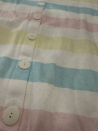 Vintage 80s Energie Bi Currents Sweatshirt Medium Striped Easter - Picture 4 of 6