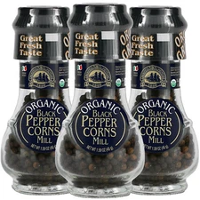 Drogheria & Alimentari, (3 Pack) Organic Black Pepper Corns Mill, 1.59 oz (45 g)