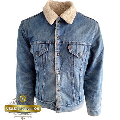 Vintage Levi's 70605 Sherpa Trucker Jacke - Größe 44