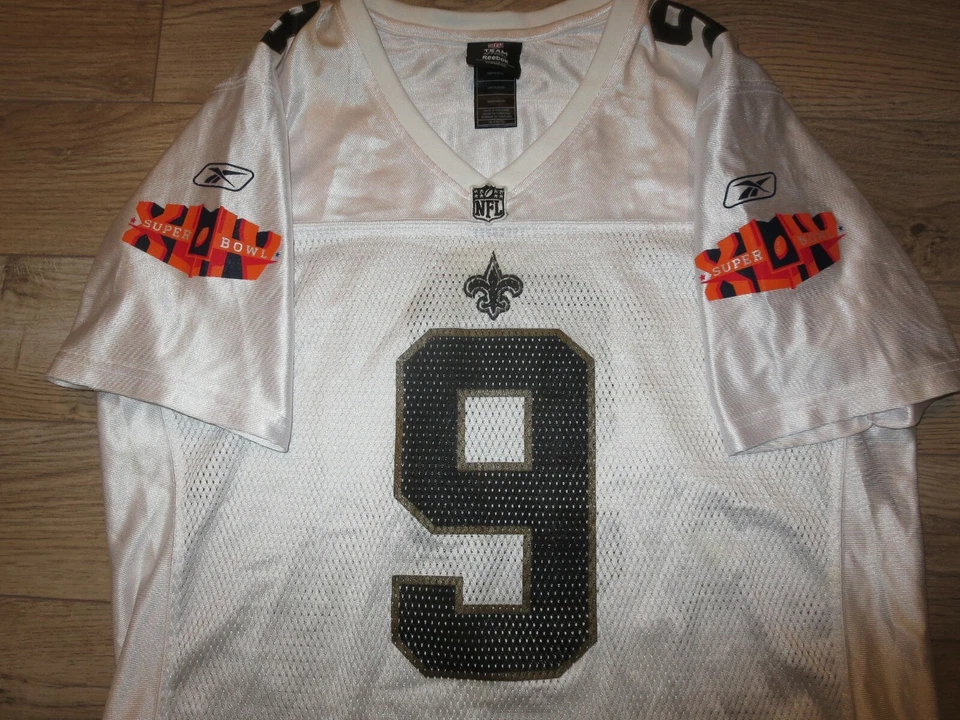 Camiseta deportiva para mujer Drew Brees #9 New Orleans Saints Super Bowl Reebok NFL XL Foto 3 de 4
