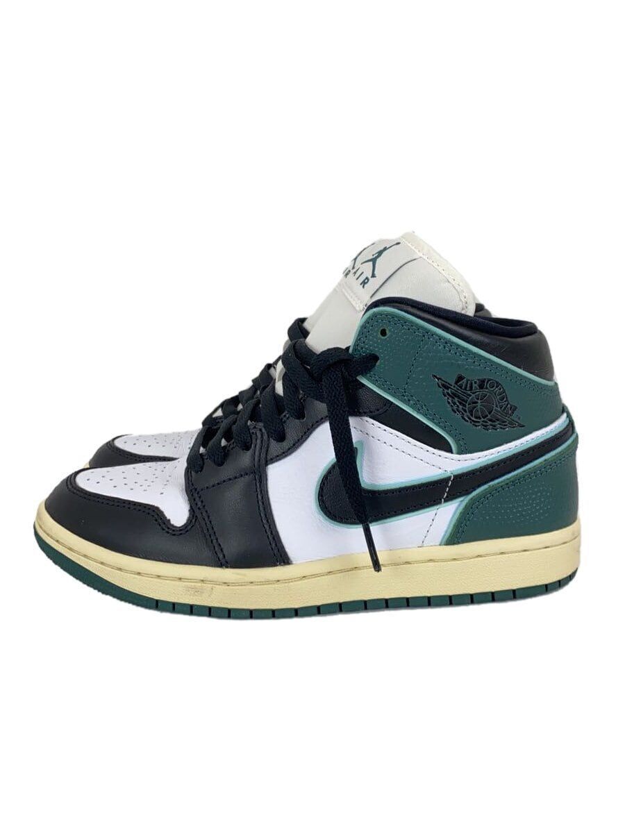 Nike FQ7818-100 High Top Sneakers AIR JORDAN 1 MID SE 24cm GREEN 