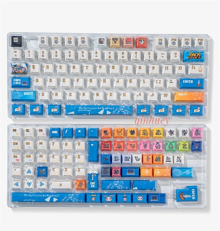 Digimon Adventure Keycaps PBT 146 Keys For Cherry MX Keyboard