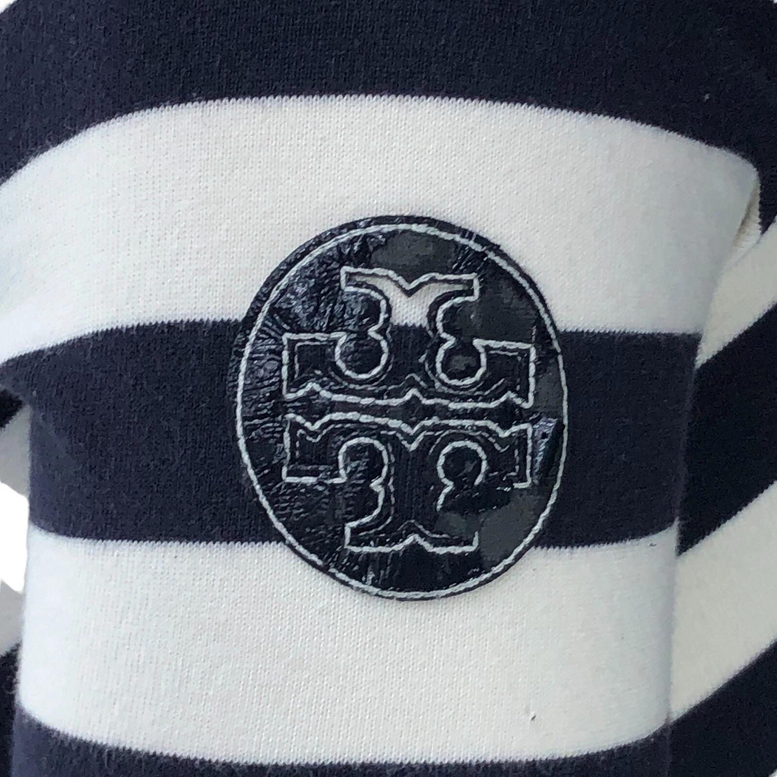 Abito donna Tory Burch taglia M Noisetta righe diagonali elasticizzato girocollo