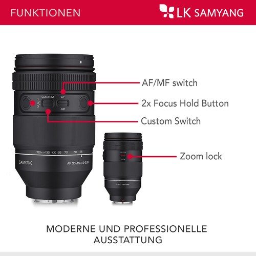 Samyang AF 35-150mm F2,0-2,8 L für L-Mount - Imagen 4 de 9