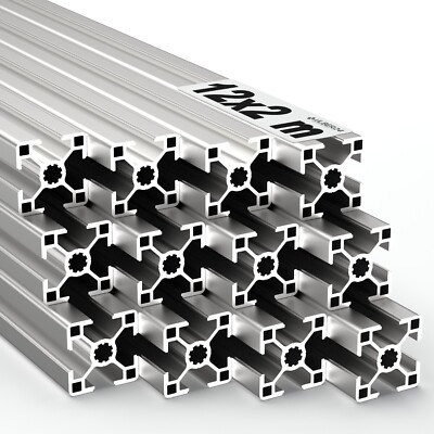 Aluprofil 30x30 Nut 8 Typ B 3030 System Steck / Bosch kompatibel - 24 METER 