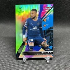 2021-22 Topps Finest UCL Neon Green Refractor /99 Neymar Jr #25