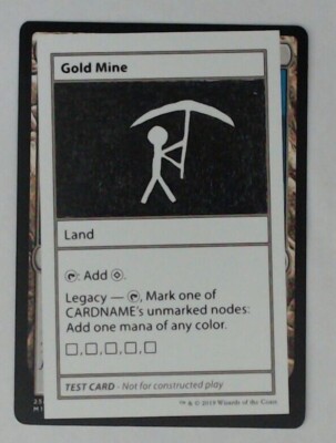 MTG Bling - TEST CARD - Gold Mine (no PW symbol) - Mystery Booster -J162