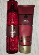 Set Of 2 BATH  BODY WORKS YOU'RE CHEEKY FRAGRANCE MIST AND BODY CREAM 8 OZ EA