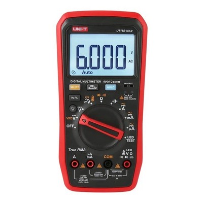 UNI-T TRMS Multimeter  Amp Volt VFD Meter Bias Frequency 12V LED Tester UT18BMAX