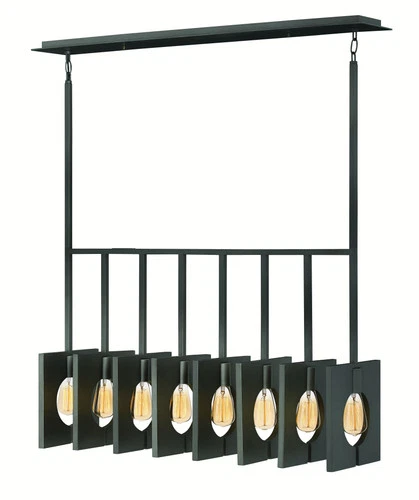 Brushed Graphite LED Linear Chandelier from the Ludlow Collection - Picture 1 of 3