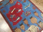 Ar Handmade Afghan war Rug tribal style Wool Pictorial Rug 1.10x2.9 Ft — photo 9