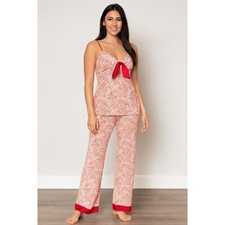 Ann Taylor Loft Sleepwear Set XS Paisley Cotton Modal Pajama Top Pants