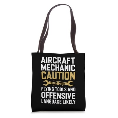 Aircraft Mechanic Caution Flying Tools, Aviation Maintenance Tote Bag