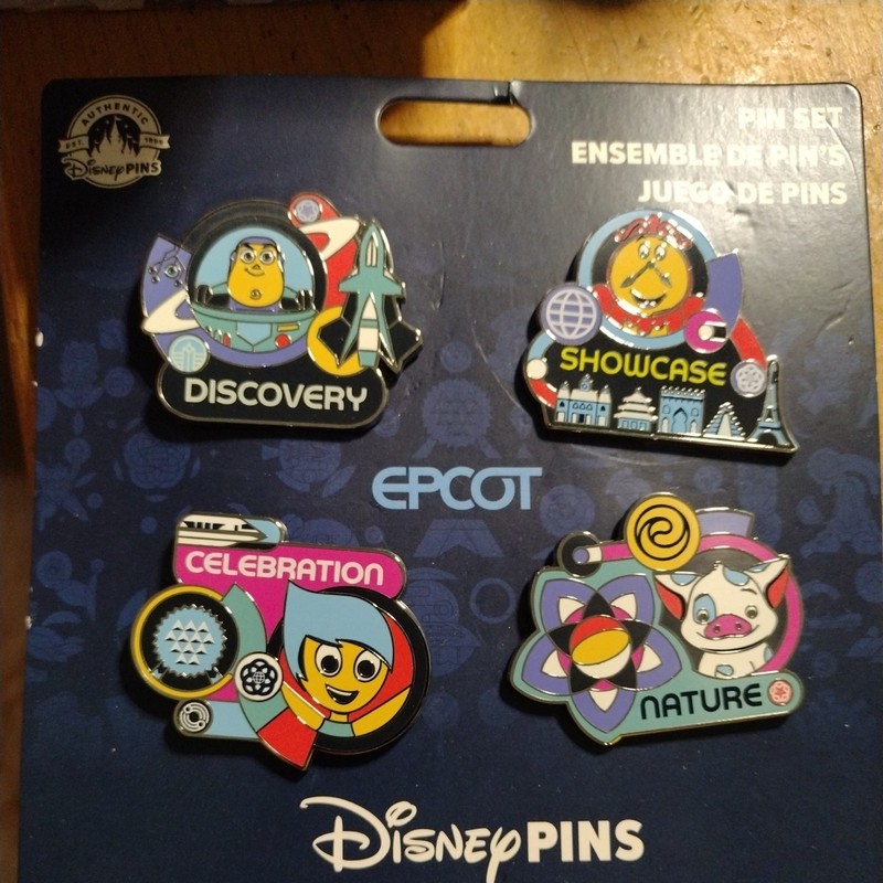 2023 Disney Pins~EPCOT REIMAGED~Buzz, Pua, Cogsworth, & Joy ~4 PIN BOOSTER SET~