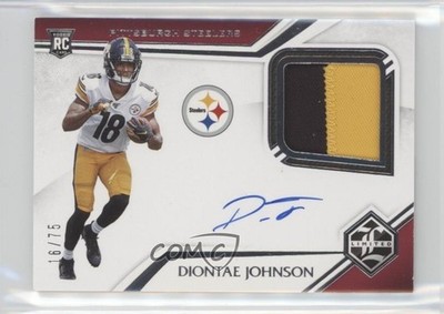 2019 Panini Limited 16/75 Diontae Johnson #128 RPA Rookie Patch Auto RC 1u5y