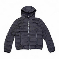 Givenchy Paris Logo Zip Tape Hooded Puffer Jacket Black Size 48