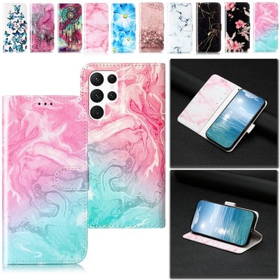 For Samsung Galaxy A12 A13 A14 A21s A20e Leather Cover Pattern Wallet Flip Case