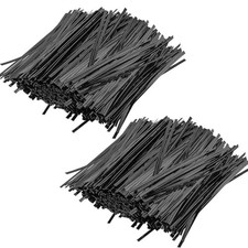 4000 PCS 6 Inch Plastic Black Twist Ties, Reusable Cable Tie, Metal