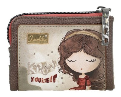 Anekke Muse Flexible RFID Wallet S Geldbörse Multicolor dunkelbraun beige Neu