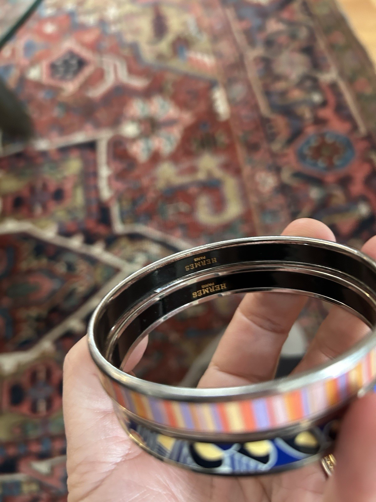 TWO Hermes Enamel Bracelets Bangle - image 5