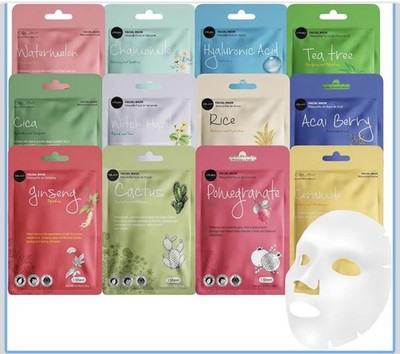 Celavi Hydrating Mask Sheet Hyaluronic Acid Ceramide Ginseng Paraben-Free Face