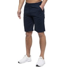 Enzo Mens Chino Shorts Cotton Summer Casual Work Regular Stretch Beach Half Pant