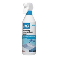 HG Limescale Remover Foam Spray, Kitchen & Bathroom 500 ml (Pack of 1), CLEAR 