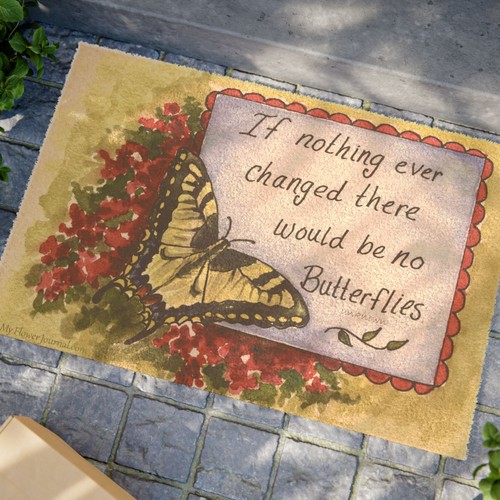 Butterfly Doormat - "If Nothing Ever Changed There Would Be No Butterflies" - 第 3/5 張圖片